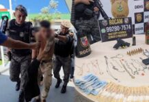 ROCAM PRENDE SUSPEITO DE SEQUESTRAR MÉDICO E RECUPERA ARMA, DINHEIRO E JOIAS EM MANAUS