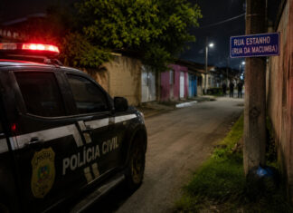 CRIMINOSOS INVADEM CASA E EXECUTAM JOVEM DE 25 ANOS NA VILA DA PRATA, EM MANAUS Local onde Vitor Reinaldo Ribeiro foi morto na Vila da Prata em Manaus.