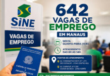 SINE MANAUS OFERTA 642 VAGAS DE EMPREGO NESTA QUARTA-FEIRA EM MANAUS vagas de emprego em Manaus oferecidas pelo Sine Manaus