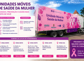 SEMSA DIVULGA NOVOS LOCAIS DE ATENDIMENTO DAS UNIDADES MÓVEIS DE SAÚDE DA MULHER EM CINCO ZONAS DE MANAUS Unidade Móvel de Saúde da Mulher realizando atendimentos em Manaus.