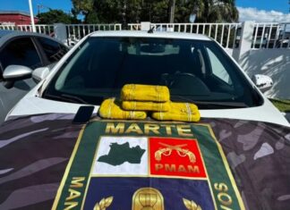 SUSPEITO DE TRÁFICO FOGE DE ABORDAGEM DO GRUPAMENTO MARTE E É PRESO COM 4 QUILOS DE DROGAS NO BAIRRO FLORES, EM MANAUS