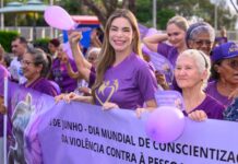 Em ação do Junho Violeta, primeira-dama Thaisa Cidade destaca importância da proteção à pessoa idosa