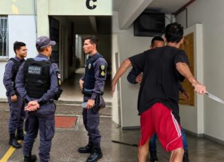 FUNCIONÁRIO DE CONDOMÍNIO É MORTO EM MANAUS APÓS DISCUSSÃO COM MORADOR NO CONJUNTO TOCANTINS Perícia e equipes policiais no Conjunto Tocantins, onde funcionário de condomínio foi morto a facadas em Manaus.