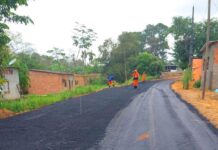 Prefeitura de Manaus avança com pavimentação de trecho do ramal do Baiano, no Tarumã-Açu