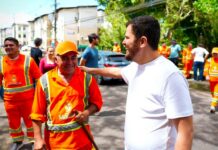Prefeito Renato Junior intensifica fiscalização de obras no domingo e acelera recuperação viária em bairros de Manaus