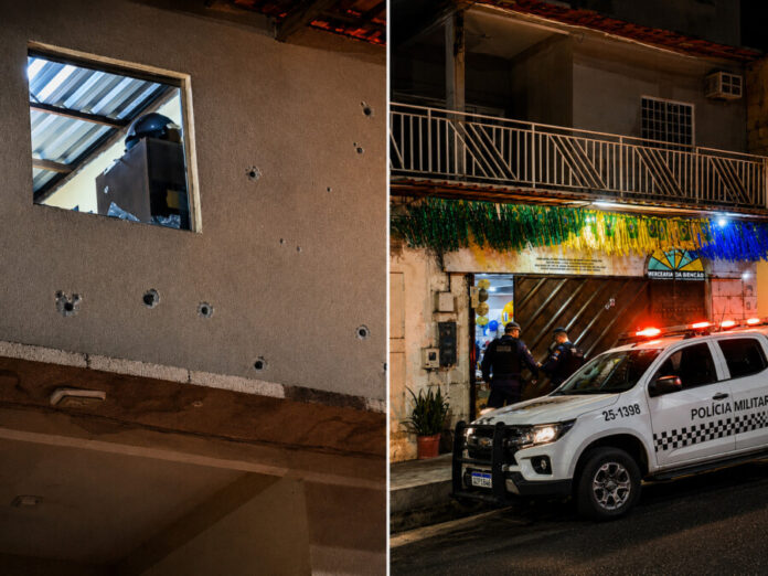 Casa de policial atingida por tiros na Compensa. Casa de policial atingida por tiros na Compensa em Manaus após ataque criminoso.