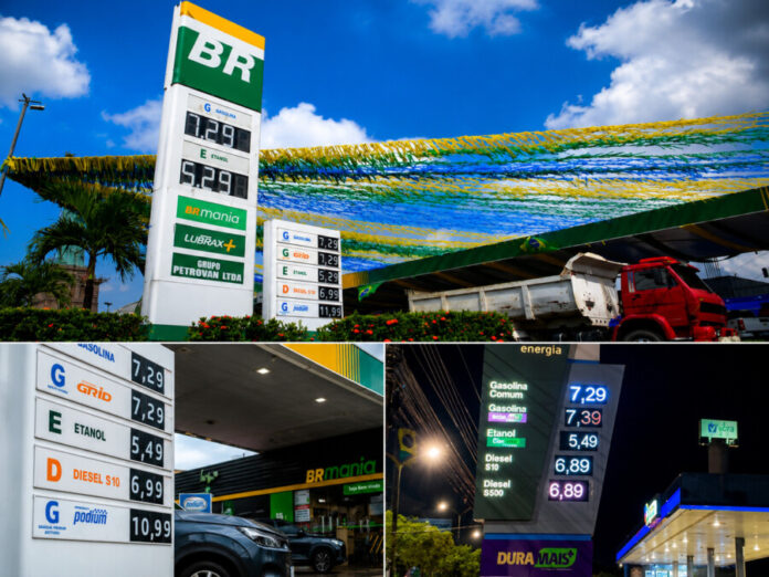 Gasolina em Manaus sobe para até R$ 7,29. Gasolina em Manaus com preço de até R$ 7,29 em posto de combustível.