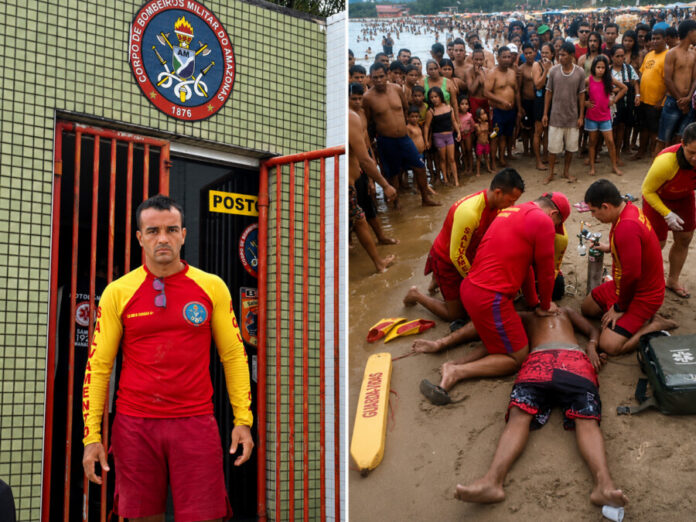 Jovem morre afogado Ponta Negra durante resgate realizado pelo Corpo de Bombeiros.