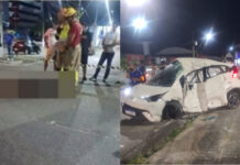 Sequência de acidentes deixa um morto e feridos em Manaus