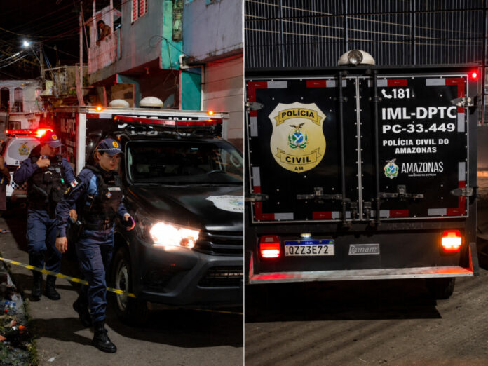 Nadson Barbosa morto na Compensa. Local onde Nadson Barbosa foi morto a tiros após tentar se refugiar em um comércio na Compensa.