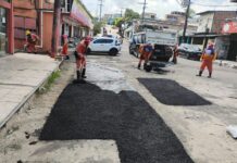 Prefeitura de Manaus intensifica recuperação asfáltica no Lírio do Vale e reforça mobilidade na zona Centro-Oeste
