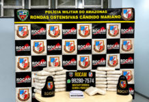 ROCAM APREENDE 27 TABLETES DE SKUNK APÓS DENÚNCIA NA ZONA LESTE DE MANAUS Policiais da Rocam apreendem 27 tabletes de skunk no bairro Gilberto Mestrinho, em Manaus.