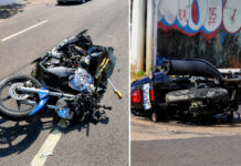 Suspeito morre após roubar motocicleta e bater em poste durante fuga na Ponta Negra, em Manaus
