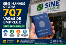 SINE MANAUS OFERTA 707 VAGAS DE EMPREGO NESTA SEXTA-FEIRA (3) Vagas do Sine Manaus disponíveis nesta sexta-feira