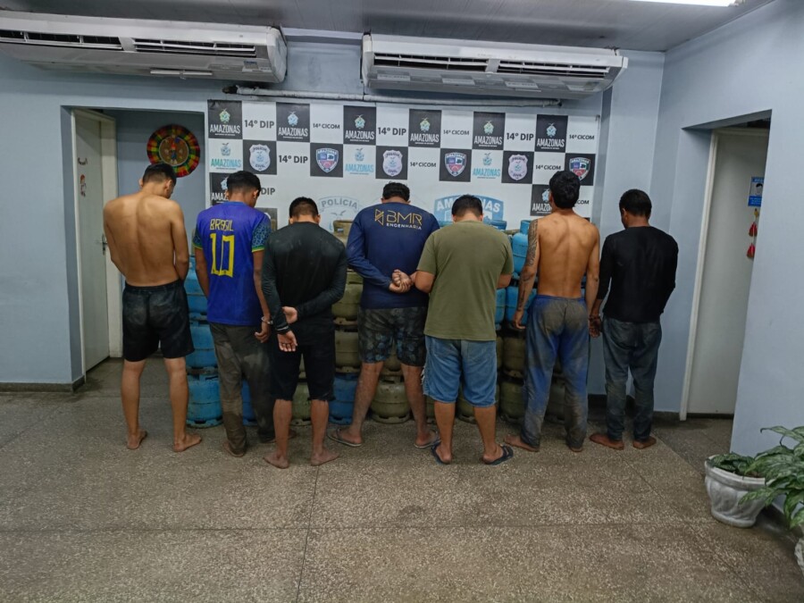 Furto de botijões de gás termina com sete presos em Manaus