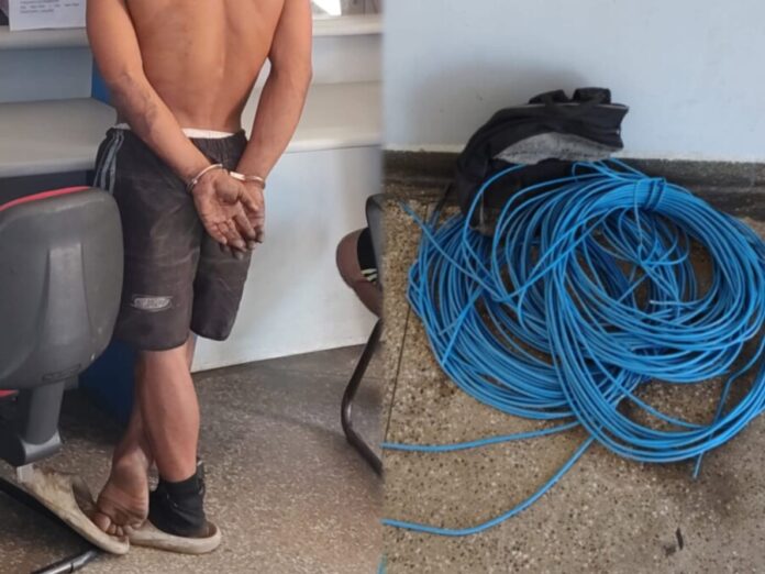 Manoel Lima dos Santos preso após furto de fios na Ageman