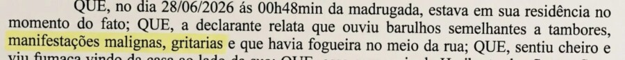 Operação policial em terreiro de matriz africana investigada em Manaus.